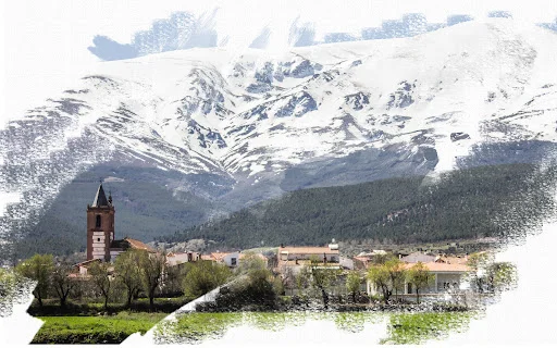 Vista del pueblo desde la sierra